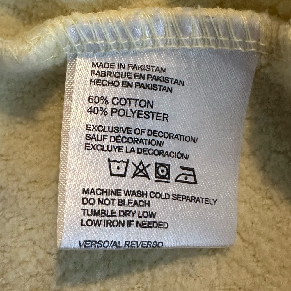 U.S. Vintage | Pale Yellow Tybee Island Pullover Sweatshirt Sz M EUC - Picture 4 of 7